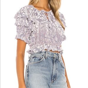 Free People Velveteen Dream Crop Top